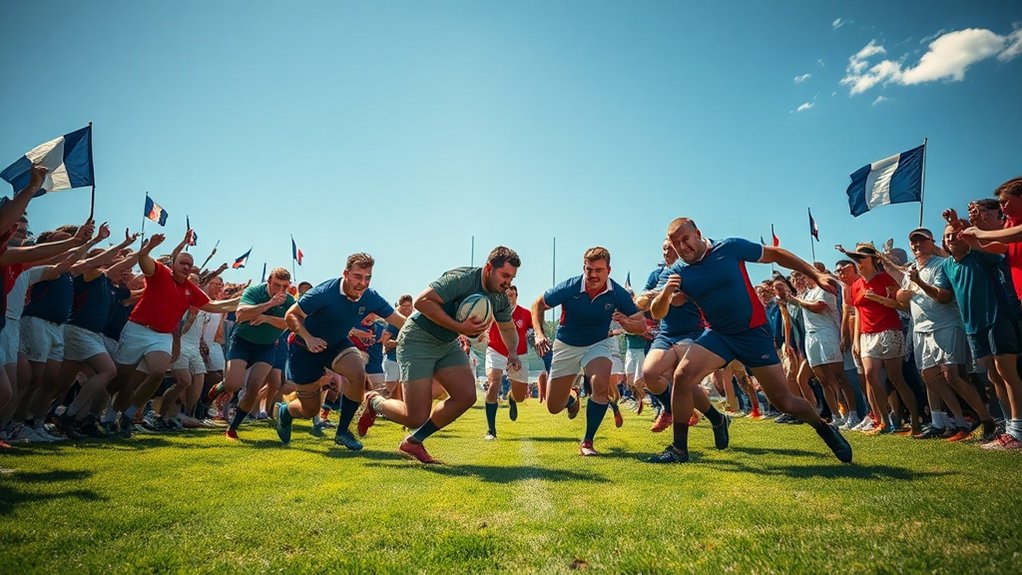 évolution de la couverture complète du rugby