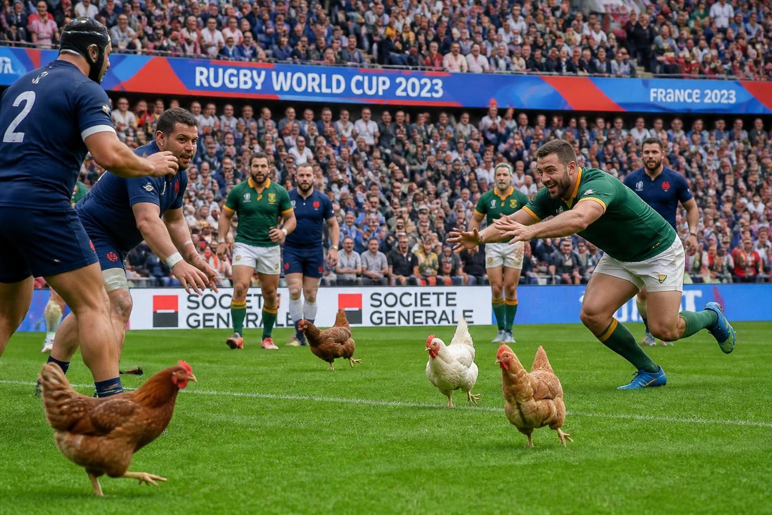 découvrez comment la présence inattendue des poules lors de la coupe du monde de rugby 2023 a surpris les fans et influencé l'ambiance et le déroulement du tournoi.